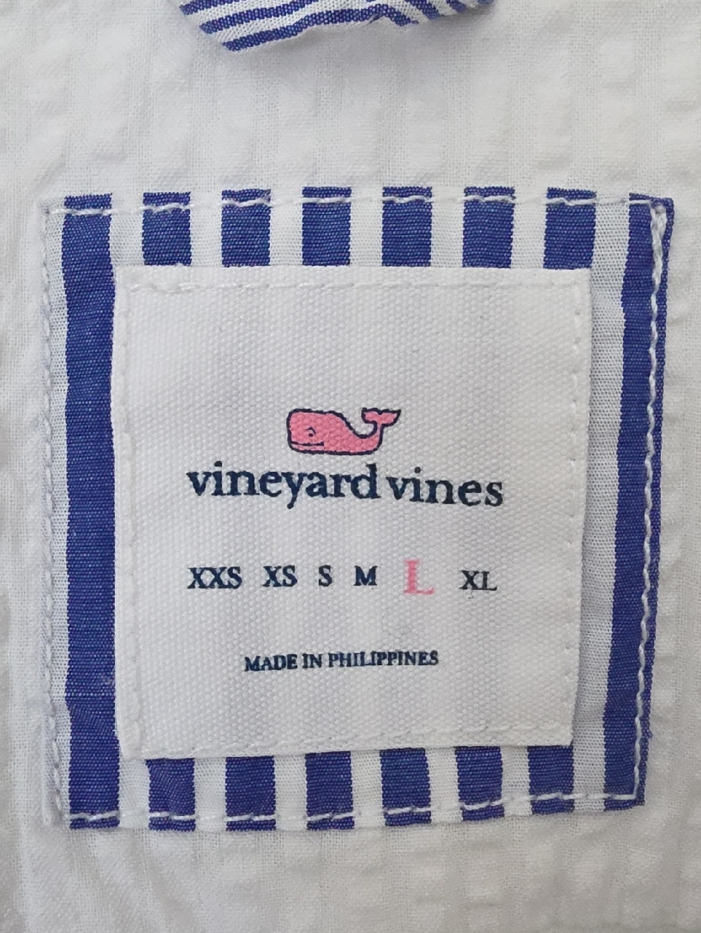 White Vineyard Vines Size Large Denim Jacket. - Picture 2 of 12